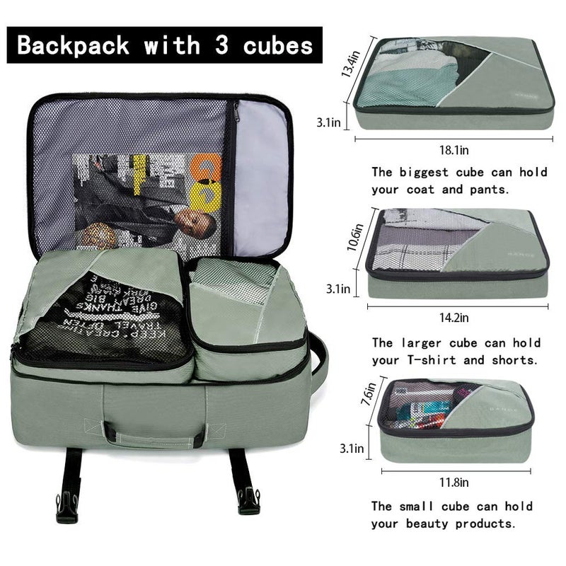 BANGE Carry on Backpack for Men, Airline Approved Duffle Backpack, Waterproof Weekender Daypack for Traveling, Camping and Sports - Image 3